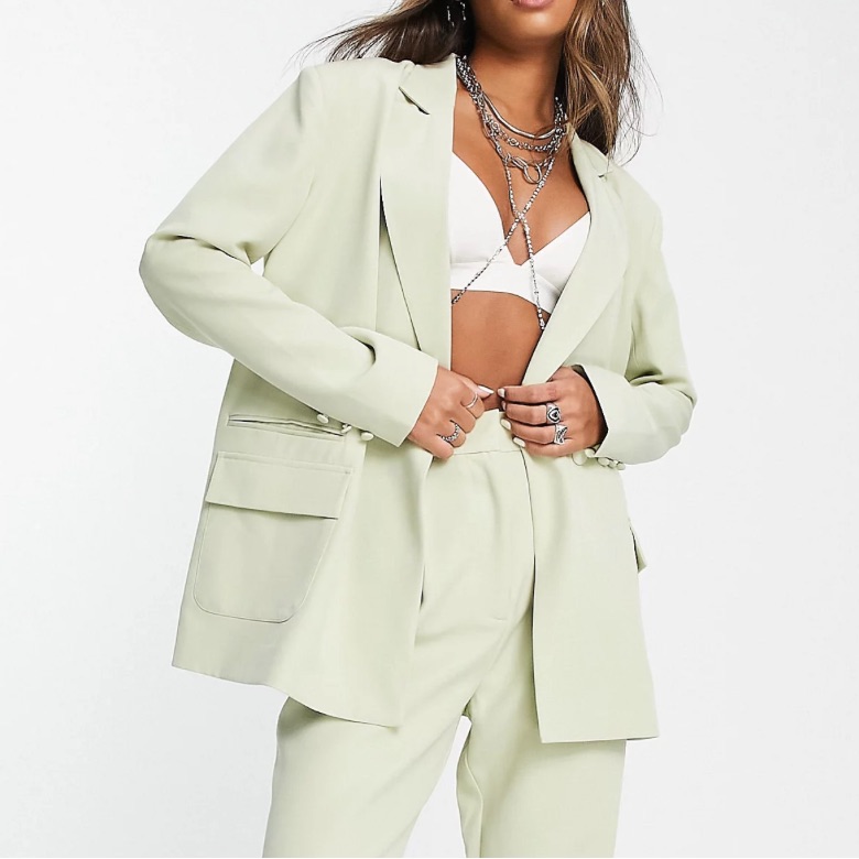 Nwt 4th + Reckless Lindsay Oversize Blazer - Mint